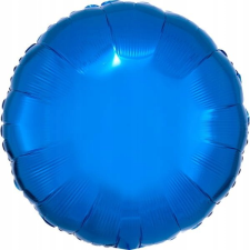 Amscan Metallic Blue, Kék Kör Fólia Lufi 43 cm (9914068-92) party kellék