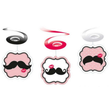 Amscan Mustache, Bajusz szalag dekoráció 6 db-os szett party kellék