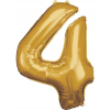 Amscan Óriás Szám Fólia Lufi - 4-es, 86x66 cm, Arany (9906269)