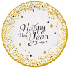 Amscan Papírtányér Golden Wishes Happy New Year 8 db-os 23 cm
