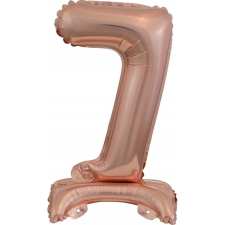 Amscan Rose Gold Mini 7-es Szám Fólia Lufi Talppal 38 cm (9911740) party kellék