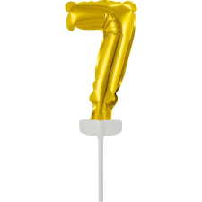 Amscan Szám Fólia Lufi Tortára - 13 cm, 7-es, Arany (615998) party kellék