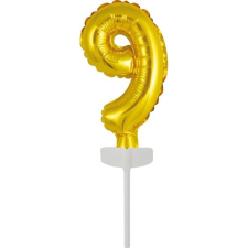 Amscan Szám Fólia Lufi Tortára - 13 cm, 9-es, Arany (616000) party kellék