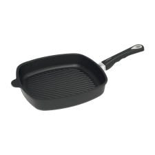 AMT Gastroguss Négyszögletes serpenyő, indukciós használatra alkalmas, hossza: 280 mm, grill alj edény