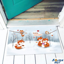 AN-PE 32 Kft Karácsonyi lábtörlő, kis rókák a hóban karácsonyi dekoráció