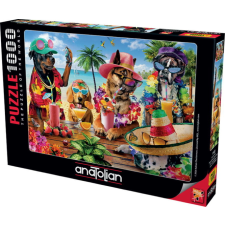 ANATOLIAN 1000 db-os puzzle - Dogs Drinking Smoothies on a Tropical Beach (1102) puzzle, kirakós