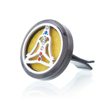 Ancient Autós Aroma Diffúzor - Pewter Yoga Chakra - 30mm illóolaj párologtató