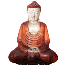 Ancient Kézműves Buddha Szobor-Ölbe Tett Kezek-40cm dekoráció