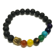Ancient Lávakő Karkötő- Buddha Chakra karkötő