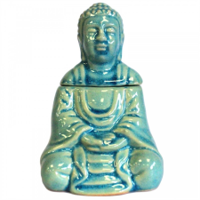 Ancient Ülő Buddha Aromalámpa - Kék illóolaj párologtató