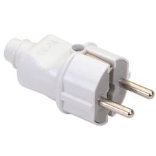 Anco 321723 16A 250V földelt dugvilla középső bevezetéssel - Fehér villanyszerelés