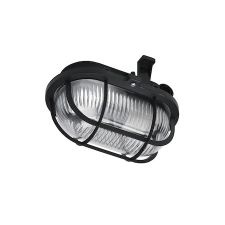Anco Műanyagrácsos ovális hajólámpa, E27, max 60W, IP44, 230V~, fekete világítás
