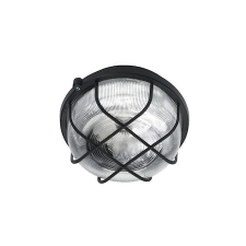 Anco Rácsos műanyag kerek lámpatest, E27, max. 100W, Ip44, fekete világítás