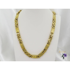  Andor -55 nemesacél váltott szemes férfi nyaklánc -18K nyaklánc