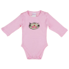 Andrea Kft. Cicus hosszú ujjú baba body rózsaszín