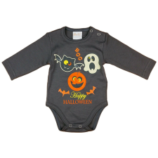 Andrea Kft. Halloween hosszú ujjú baba body szürke kombidressz, body
