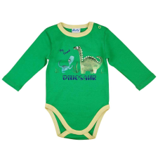 Andrea Kft. Hosszú ujjú kisfiú baba body dinoszaurusz mintával kombidressz, body