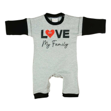 Andrea Kft. Love my family feliratos hosszú ujjú rugdalózó 23683901068 rugdalózó