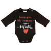 Andrea Kft. "Sorry girls. My Mommy's my valentine" feliratos valentin napi baba body fekete