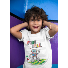 Andrea Kft. Rövid ujjú gyerek póló Foci EB 122-128 (24623009244)