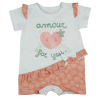 Andrea Kft. Rövid ujjú kislány baba napozó szívecskés mintával