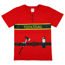 Andrea Kft. Tűzoltós fiú rövid ujjú póló babapóló, ing