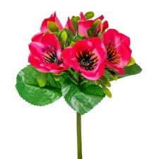  Anemona csokor 5 virágos rózsaszín 21cm dekorációs kellék