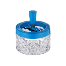 Angelo pörgős üveg hamutartó- rombusz mintájú királykék felső résszel hamutartó