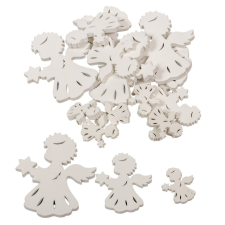  Angyal fa fehér 3-5-7cm fehér 20db-os dekorációs kellék