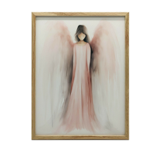 ANGYAL GENTLE PEACE KERETES PLAKÁT FALRA 50x70 CM FEKETE grafika, keretezett kép