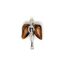 Angyal szárnyas fém medál Tigrisszem 23x33mm medál