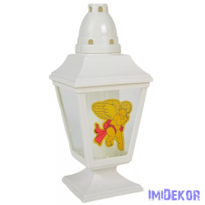  Angyalkás lámpás üvegmécses 24 cm dekorációs kellék
