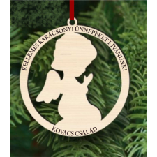  Angyalkás neves karácsonyfadísz dekorációs kellék