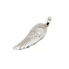  Angyalszárny fém medál hegyikristály 15x45mm medál
