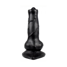 Animalorny - kutya pénisz dildó - 12cm (fekete) anál