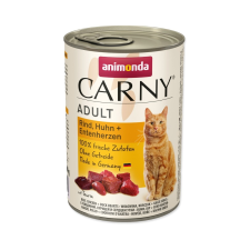 Animonda Carny Adult Konzerv - Marha,csirke és kacsaszív 400g - 6x400g macskaeledel