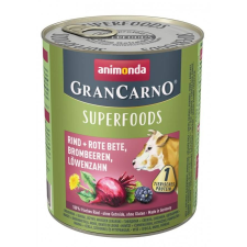 Animonda GranCarno Adult (superfood) marha,cékla,szeder,pitypang konzerv 800g kutyaeledel