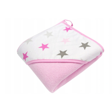  Ankras Kapucnis törölköző Baby 95x95 cm Szín: rózsaszín babatörülköző, kifogó