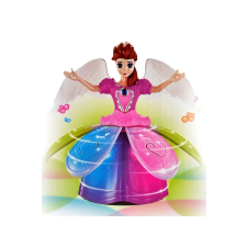  Anna - zenélő, táncoló, forgó mesebeli baba szárnyakkal, sziromszoknyával baba