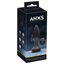  Anos - akkus, rádiós, forgó gyöngyös spirális anál vibrátor (fekete) [Opció: ] vibrátorok