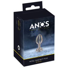ANOS Metal (2,8cm) - kalitkás acél anál dildó (ezüst) anál