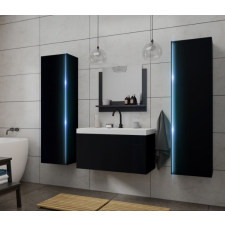 Anrallogin Venezia Dream II. fürdőszobabútor szett + mosdókagyló + szifon - 80 cm (matt fekete) fürdőszoba bútor
