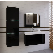Anrallogin Venezia Ibiza I. fürdőszobabútor szett + mosdókagyló + szifon (fekete) fürdőszoba bútor