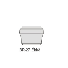 Anro BR-27 Ékkő, pattintós középkonzol - natúr dekoráció