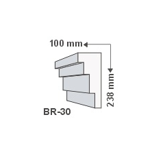 Anro Kültéri díszléc BR-30 - natúr tapéta, díszléc és más dekoráció