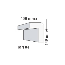 Anro MN-04 Minimal design stukkó tapéta, díszléc és más dekoráció