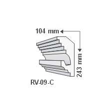 Anro RV-09/C Rejtett világítás díszléc - mennyezet világítás