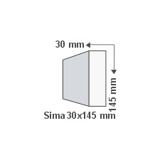 Anro Sima léc 3 cm x 14,5 cm - natúr tapéta, díszléc és más dekoráció