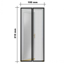 Anro Szúnyogháló függöny ajtóra, mágneses 210x100 FEKETE szúnyogháló