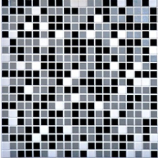ANRO Wall Flexpanel PVC falburkoló lap - csempe (fekete mozaikcsempe) Mosaic black tapéta, díszléc és más dekoráció